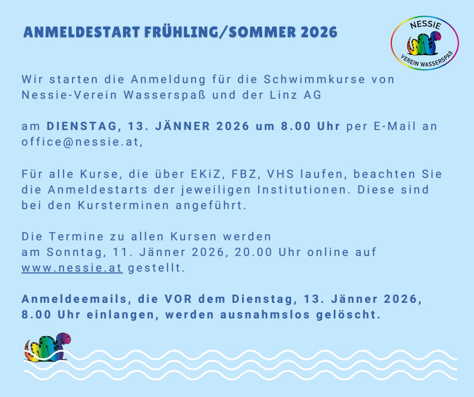 Anmeldestart Fr&uuml;hjahr/Sommer 2026